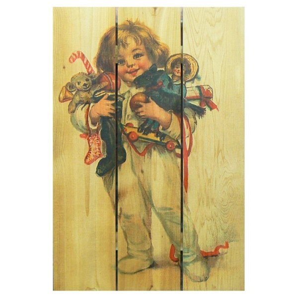 16 x 24 in. Morning Child Inside & Outside Cedar Wall Art, Ricki&Aposs Rugs, Mfr#: RI890049